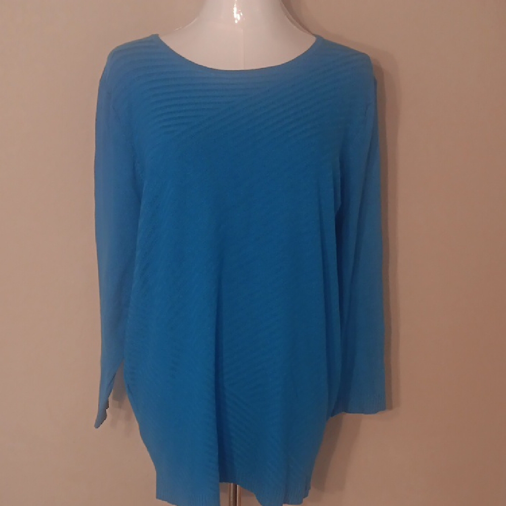 Allison Daley Teal Long Sleeve Top - Picture 3 of 11
